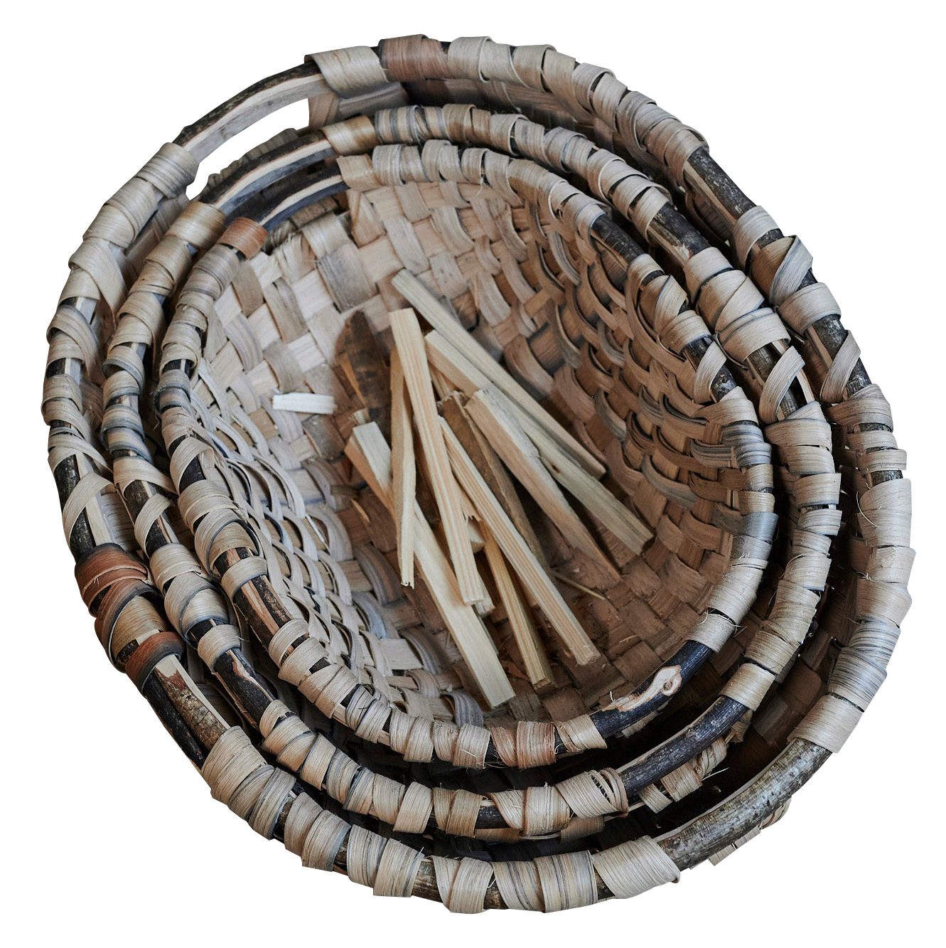 Oak Swill Baskets, small £130, medium £160, Freight - the perfect gift for a gardener