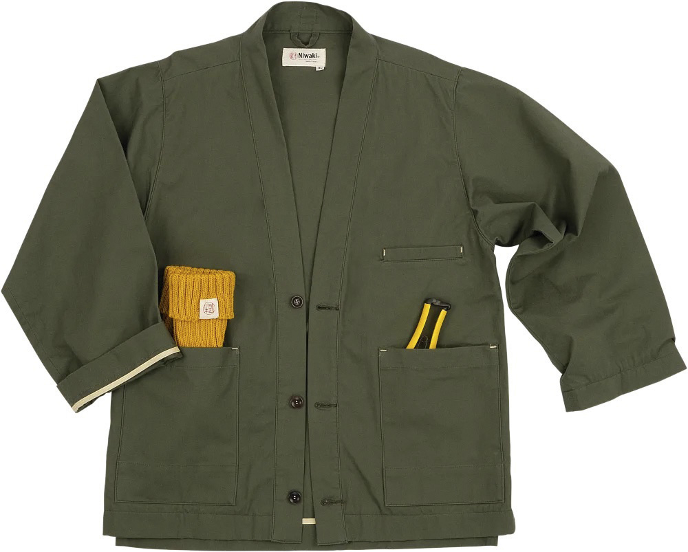 Engei Garden Jacket, green twill, £259, Niwaki - the perfect gift for a gardener