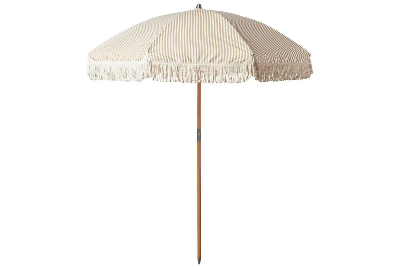 Sand Pinstripe Parasol on a white background