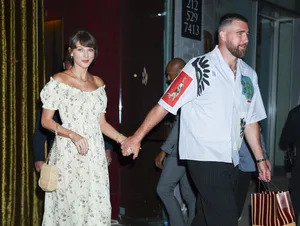 Celebrity Sightings In New York City - May 15, 2026 NEW YORK, NEW YORK - MAY 15: Taylor Swift and Travis Kelce are seen on May 15, 2026 in New York City. (Photo by Aeon/GCImages)