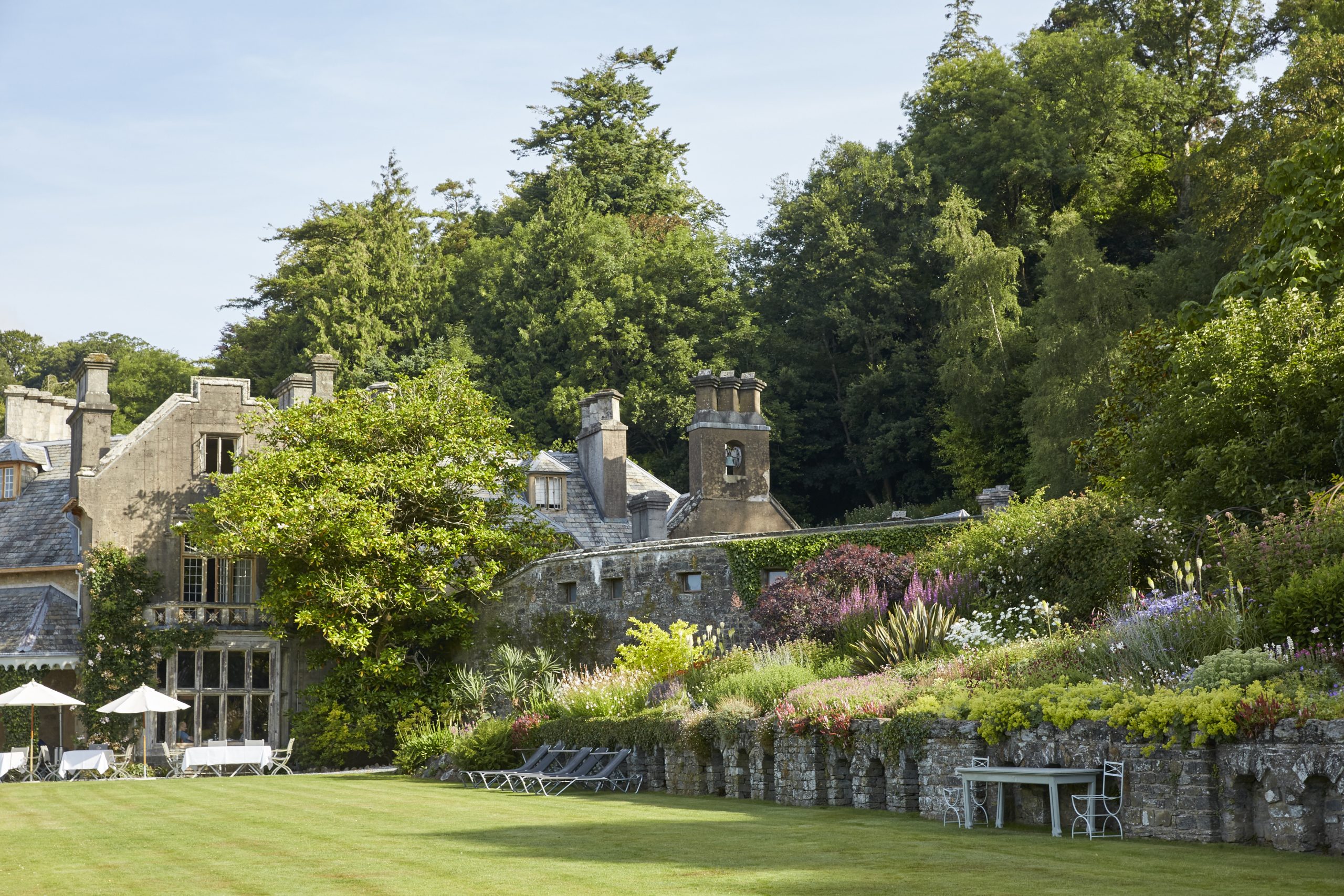 The long border at Hotel Endsleigh