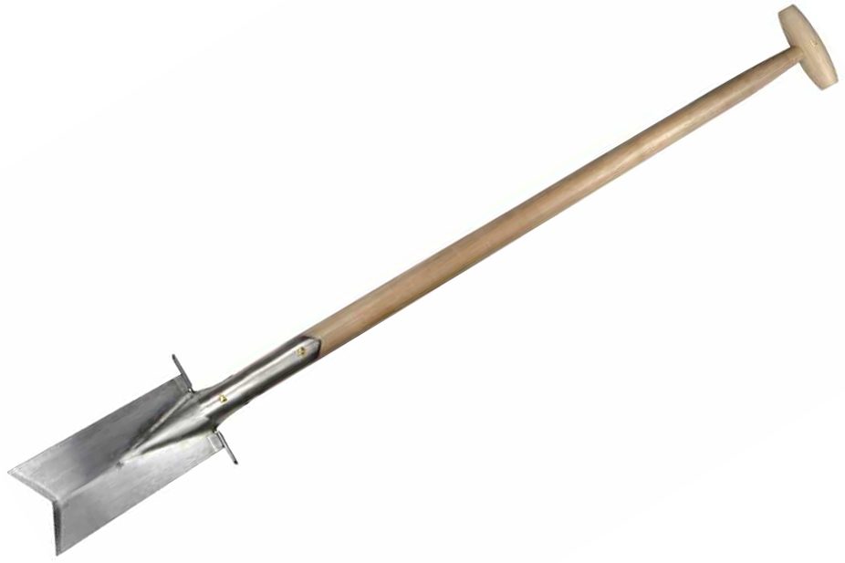 Sneeboer transplanting spade on a white background