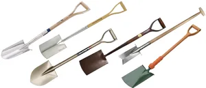 A selection of garden spades A selection of garden spades on a white background