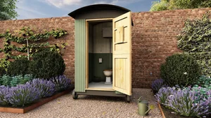 Plankbridge's outdoor toilet or Privy Plankbridge's outdoor toilet or Privy