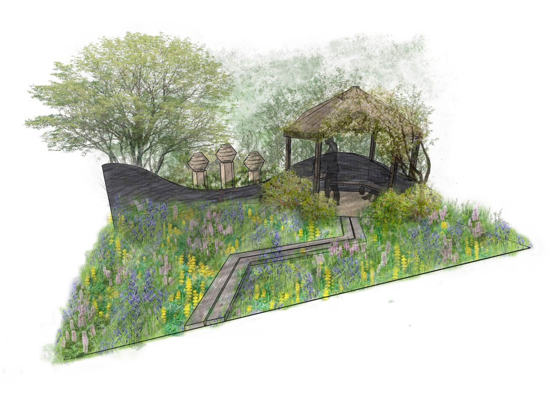 The Bowel Research UK Microbiome Garden, RHS Chelsea Flower Show 2024