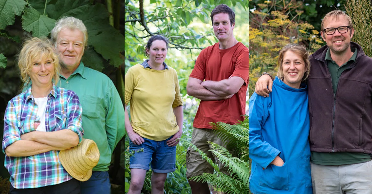 Isabel and Julian Bannerman, Abi and Tom from Abi and Tom's Garden Plants and Steve and Louise from No Name Nursery Isabel and Julian Bannerman, Abi and Tom from Abi and Tom's Garden Plants and Steve and Louise from No Name Nursery