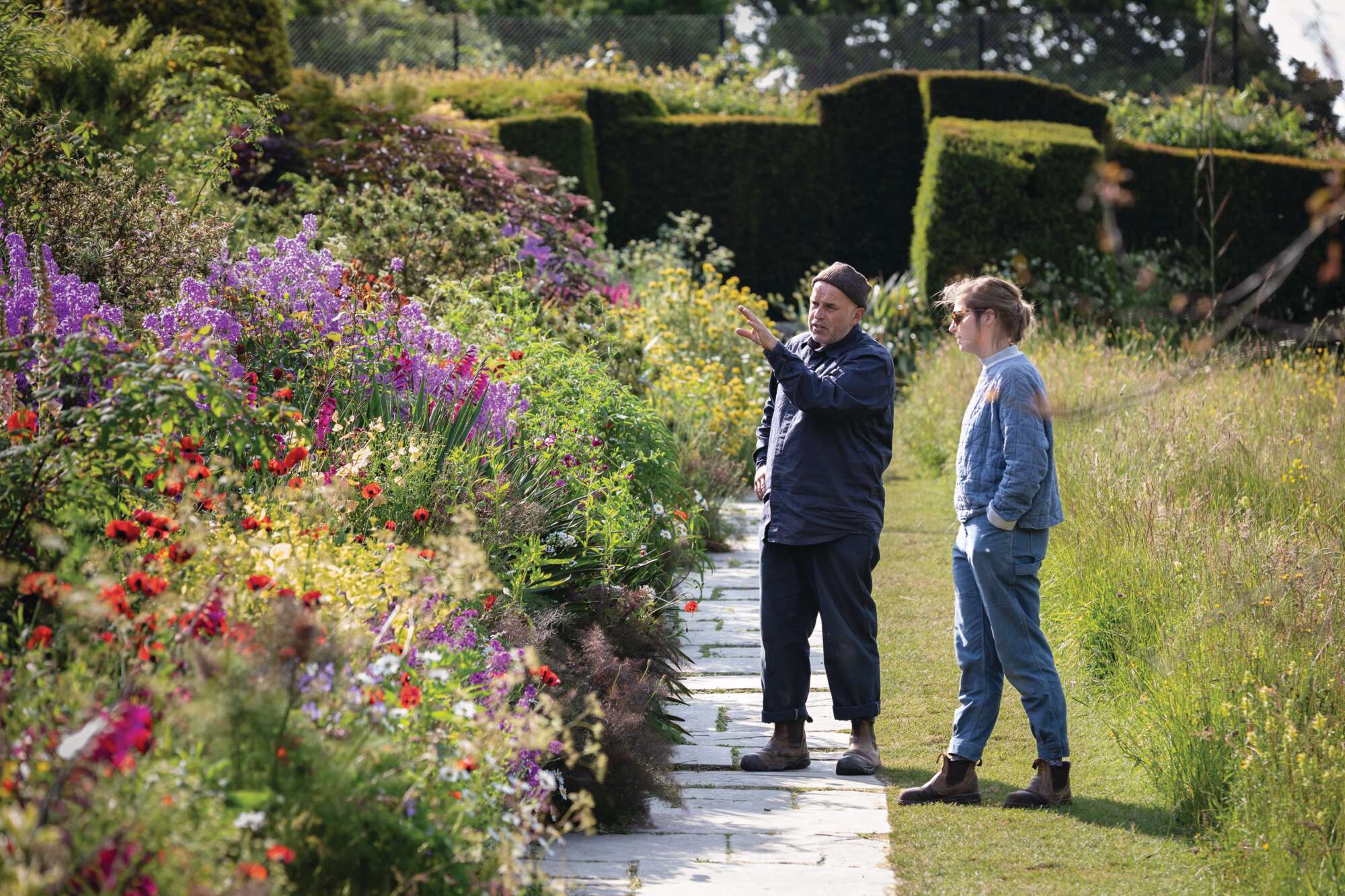 Fergus Garrett with assistant head gardener Coralie Thomas, Great Dixter