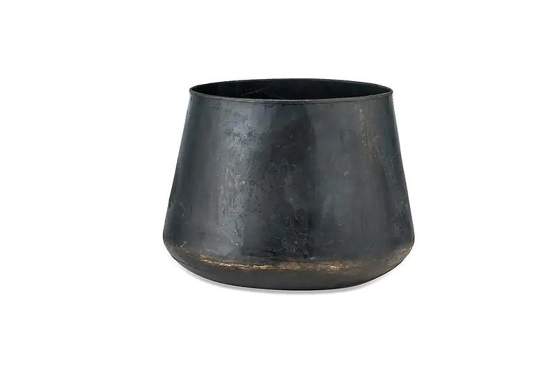 Nkuku Endo Reclaimed Iron Planter on a white background