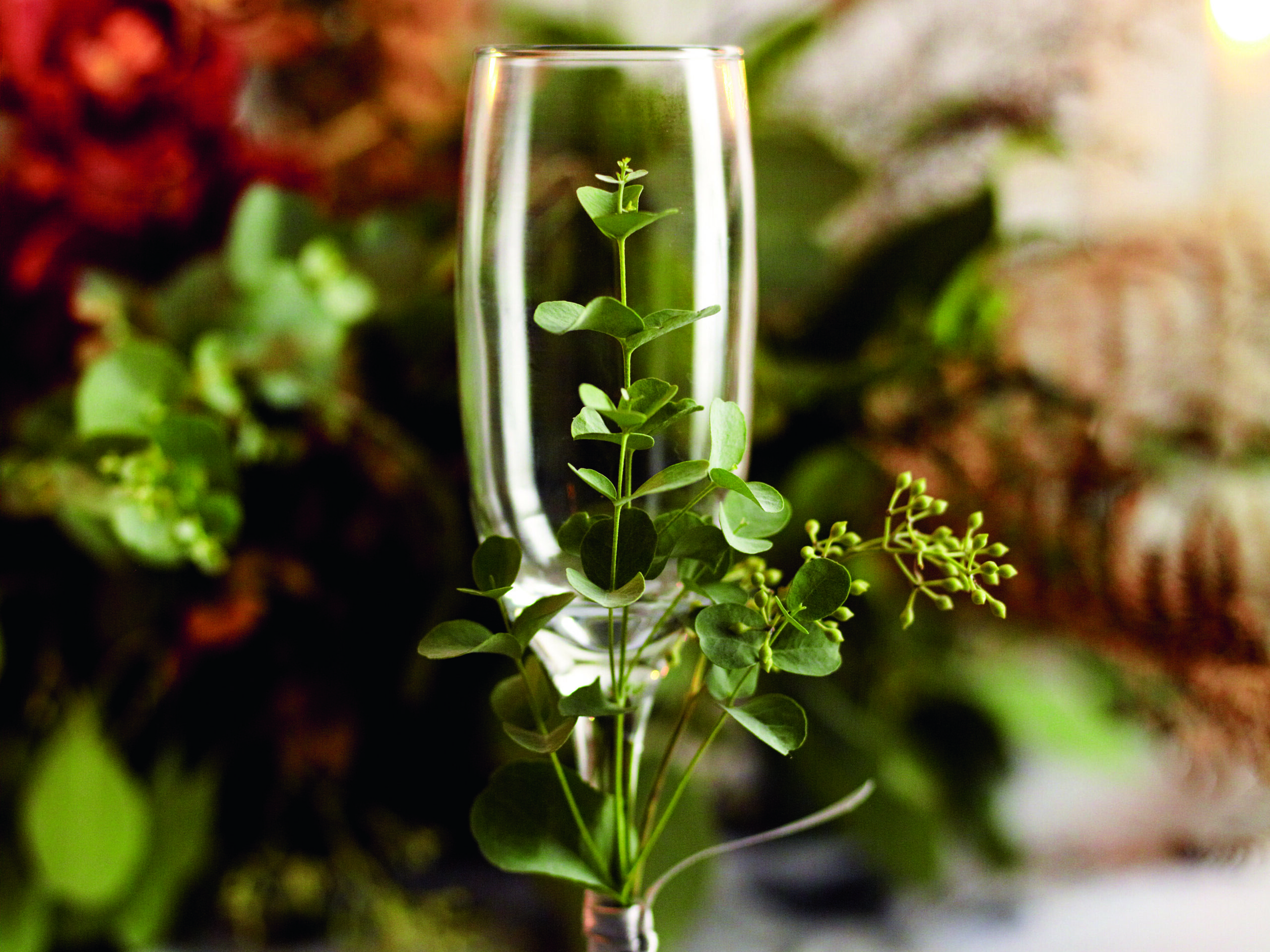 Christmas wine glass decoration