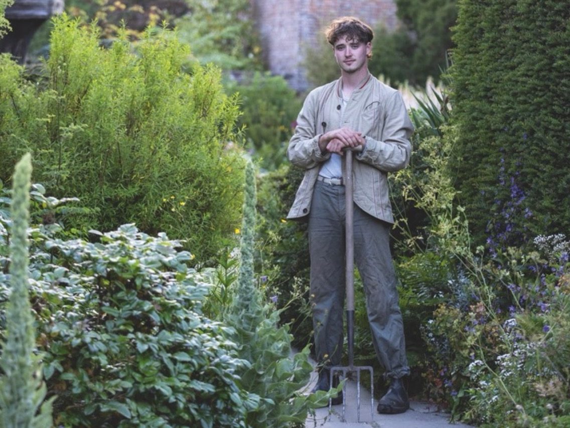Man stood in garden
