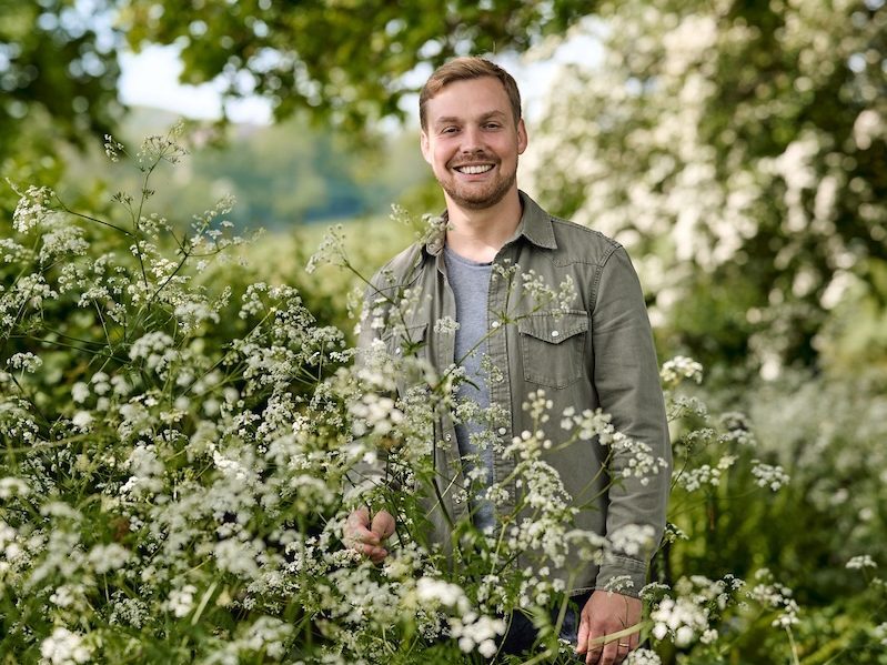 Man stood in garden