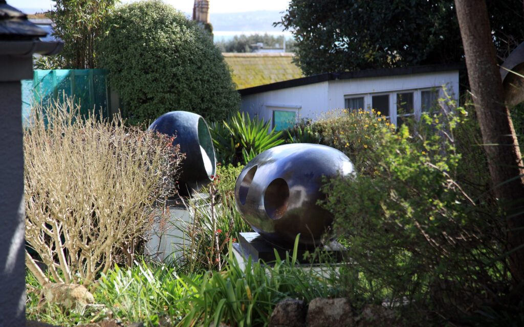 Sculptures in the garden at The Barbara Hepworth Museum