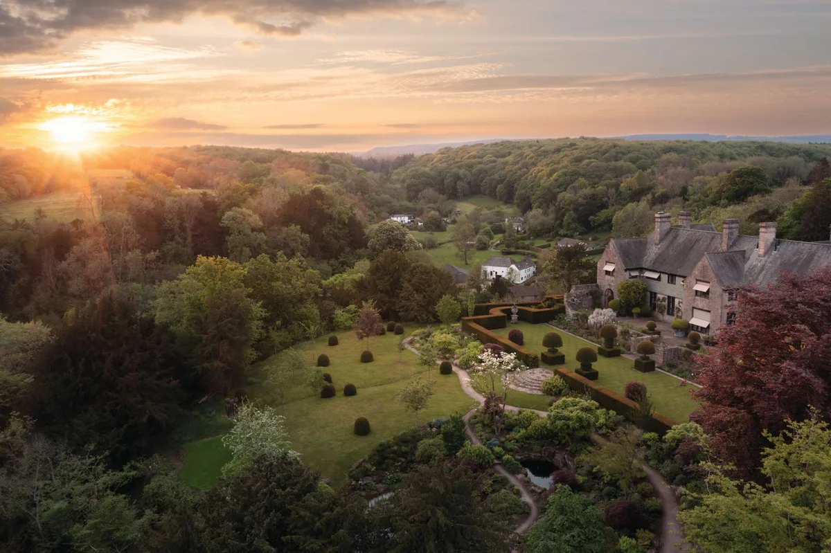 An aerial shot of Mounton House in Monmouthshire An aerial shot of Mounton House in Monmouthshire