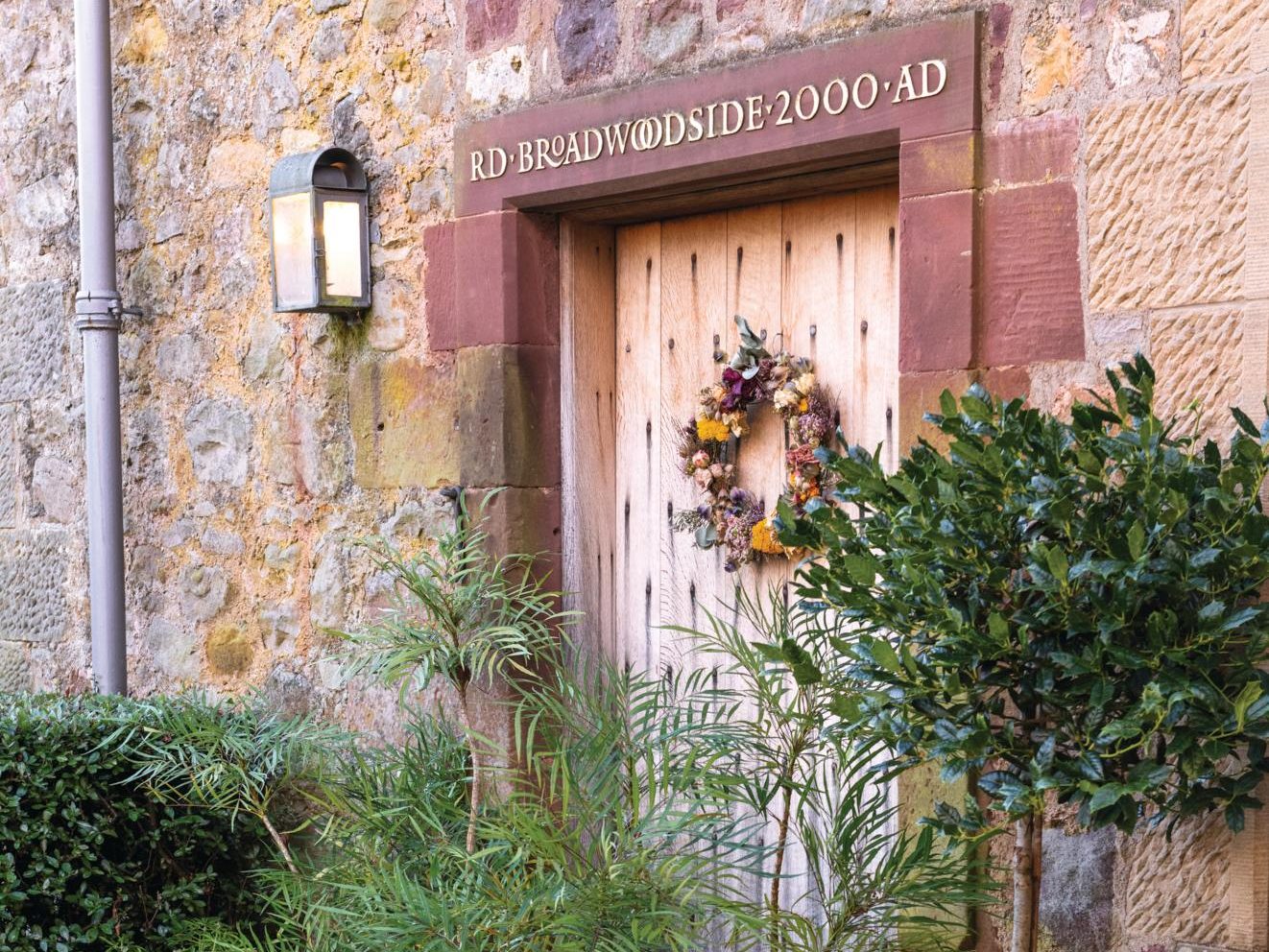 Doorway with wreath