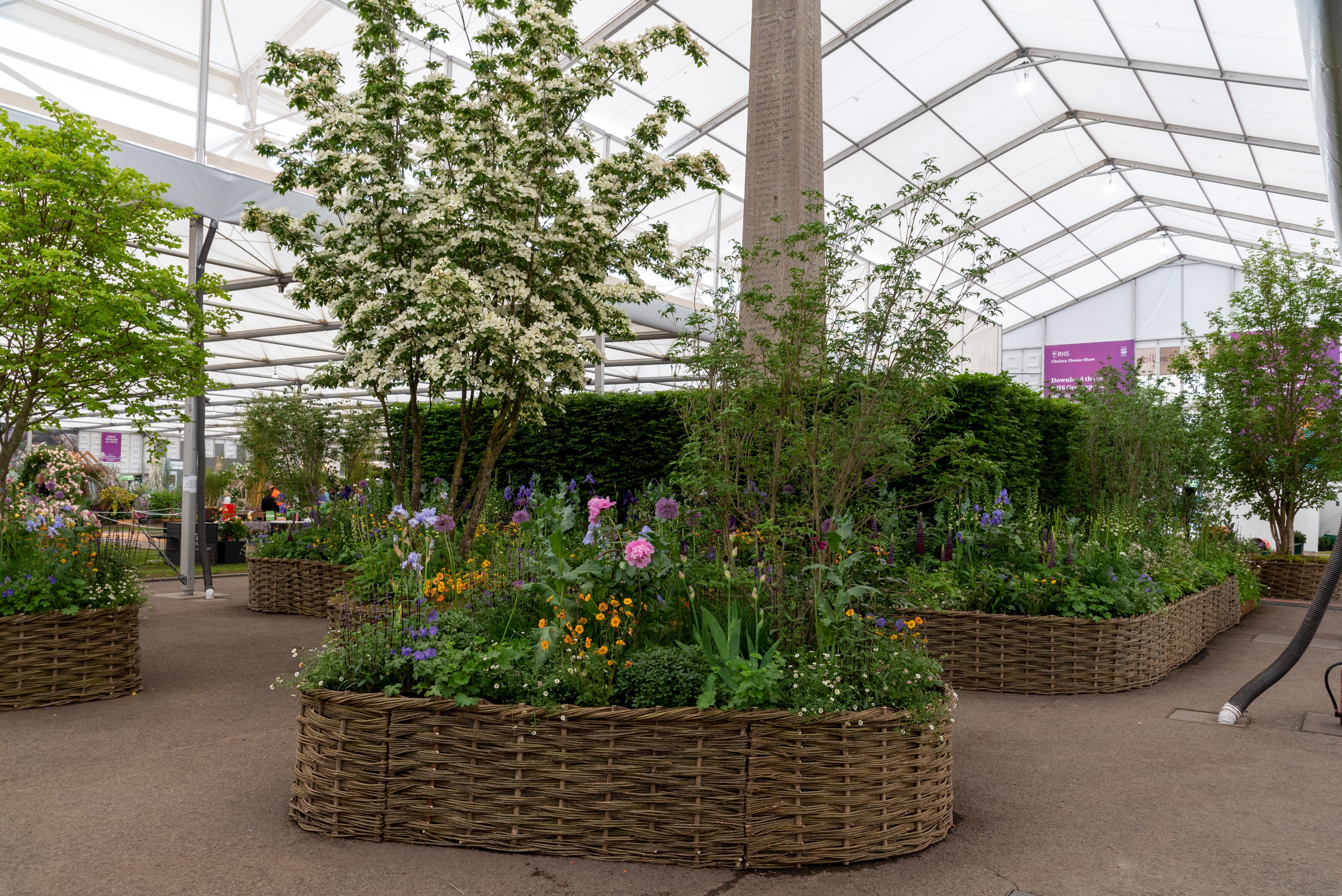 The Monument. Heroines of Horticulture. Great Pavillion. RHS Chelsea Flower Show 2023.