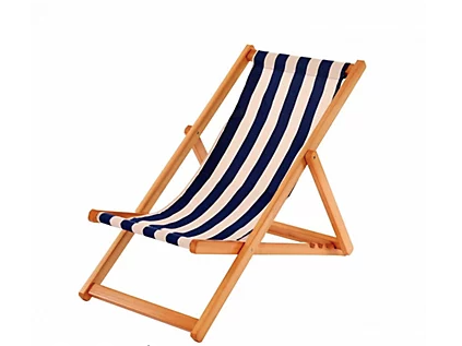 Striped deck chair