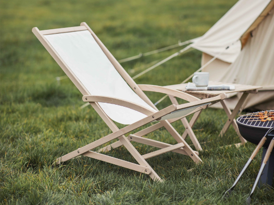 White deck chair