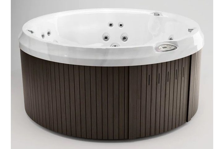 Jacuzzi J210 Round Hot Tub on a grey background