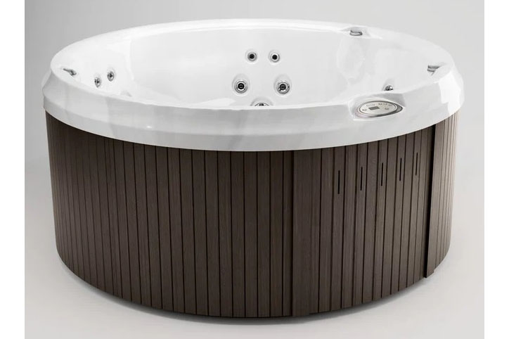 Jacuzzi J210 Round Hot Tub on a grey background