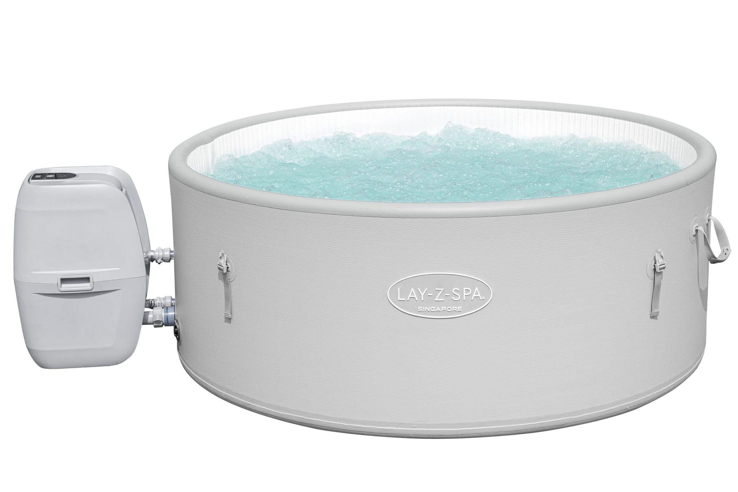 Lay-Z-Spa Singapore Airjet Plus hot tub on a white background