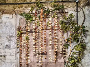 Strawflower garlands for natural Christmas decorations created by Bex Partridge Strawflower garlands for natural Christmas decorations created by Bex Partridge