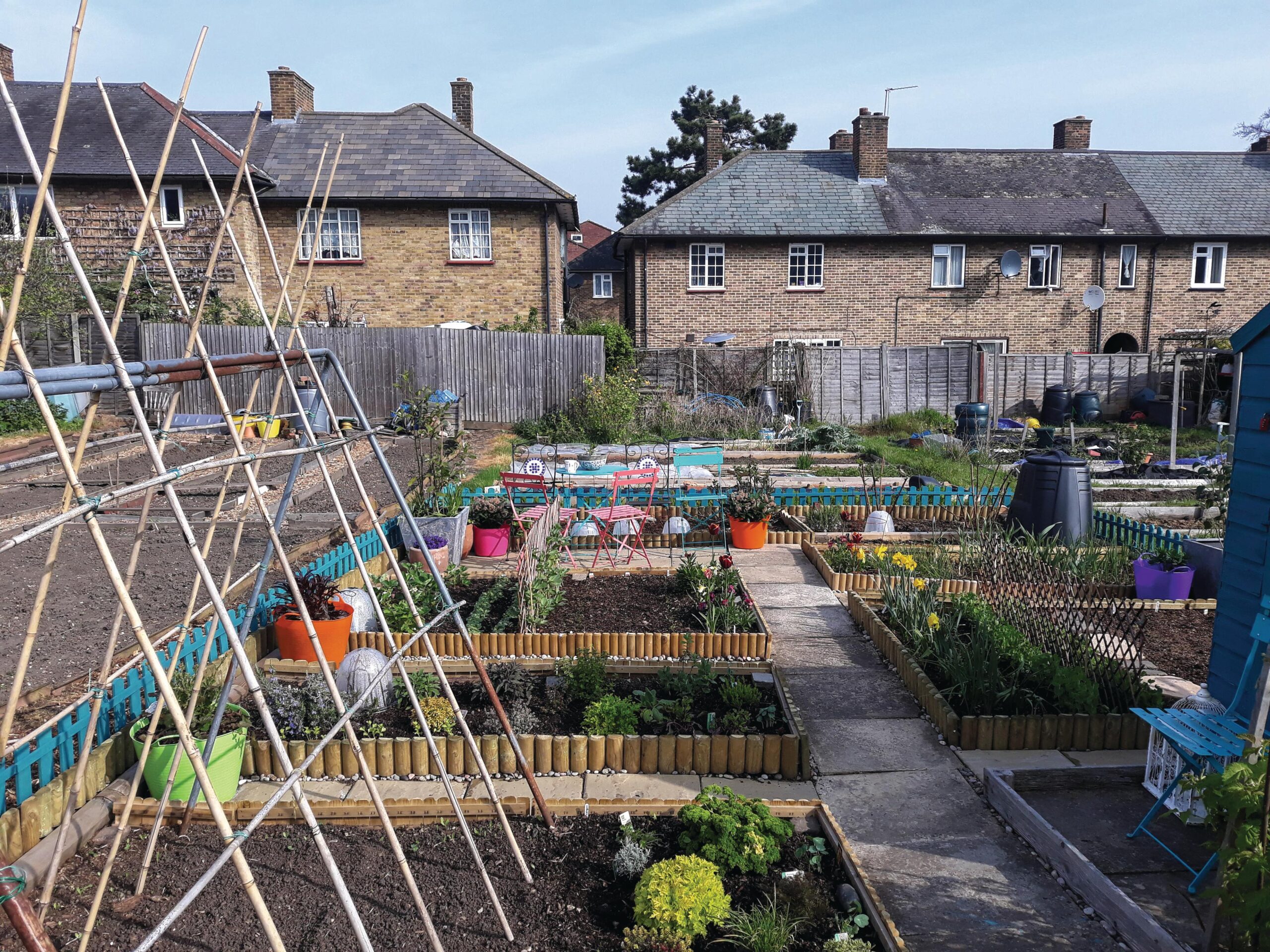 Richard Sudell’s real focus was on smaller suburban scale, as in allotments for the Roehampton (now Dover House) Estate