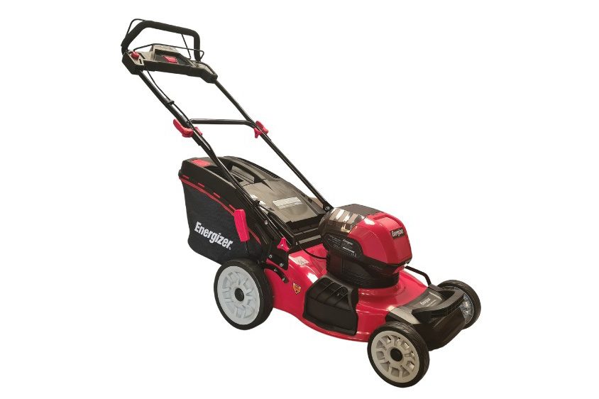 Energizer TDE-46TC Self-Propelled Cordless mower on a white background