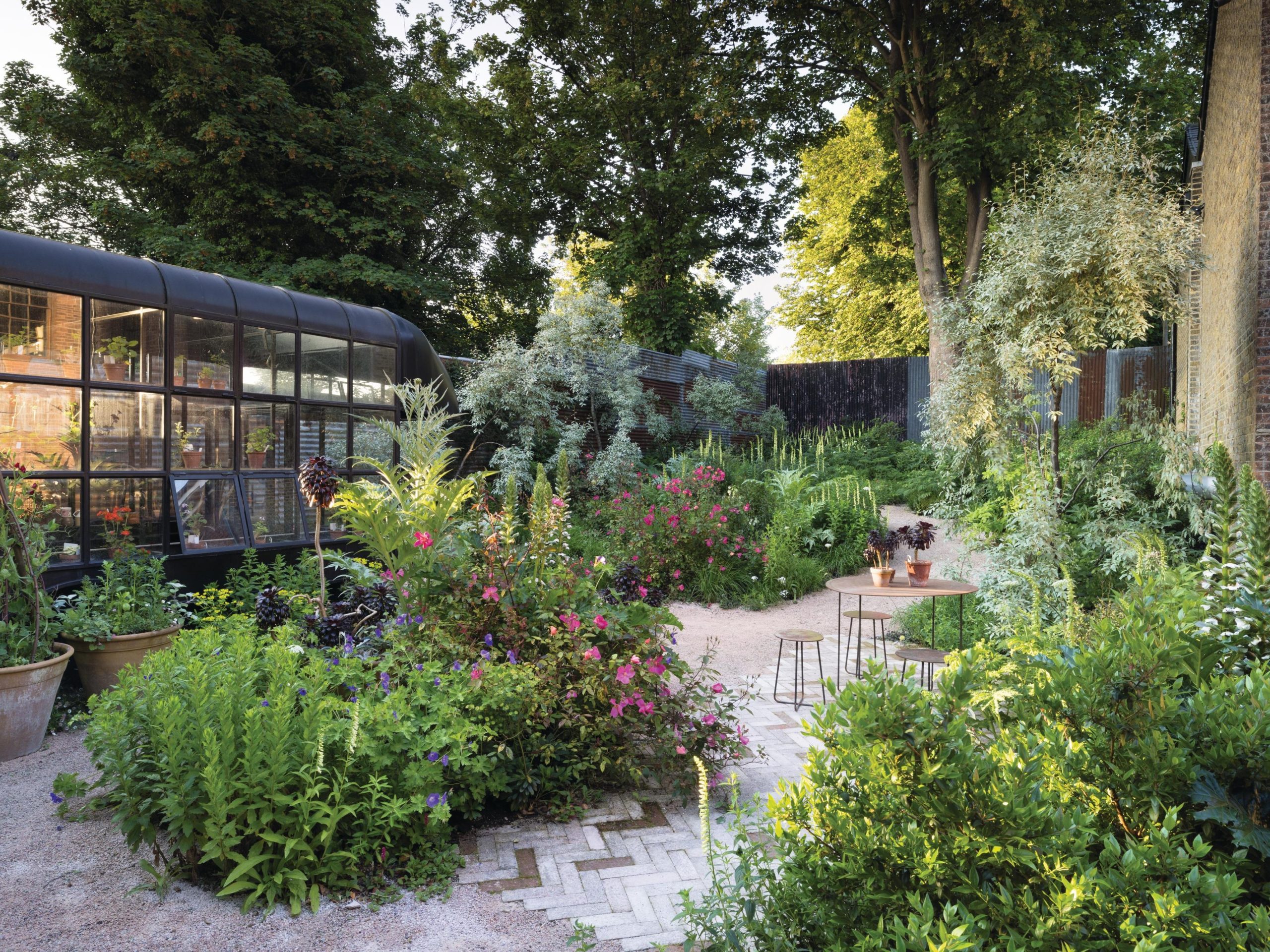 Garden and glass house