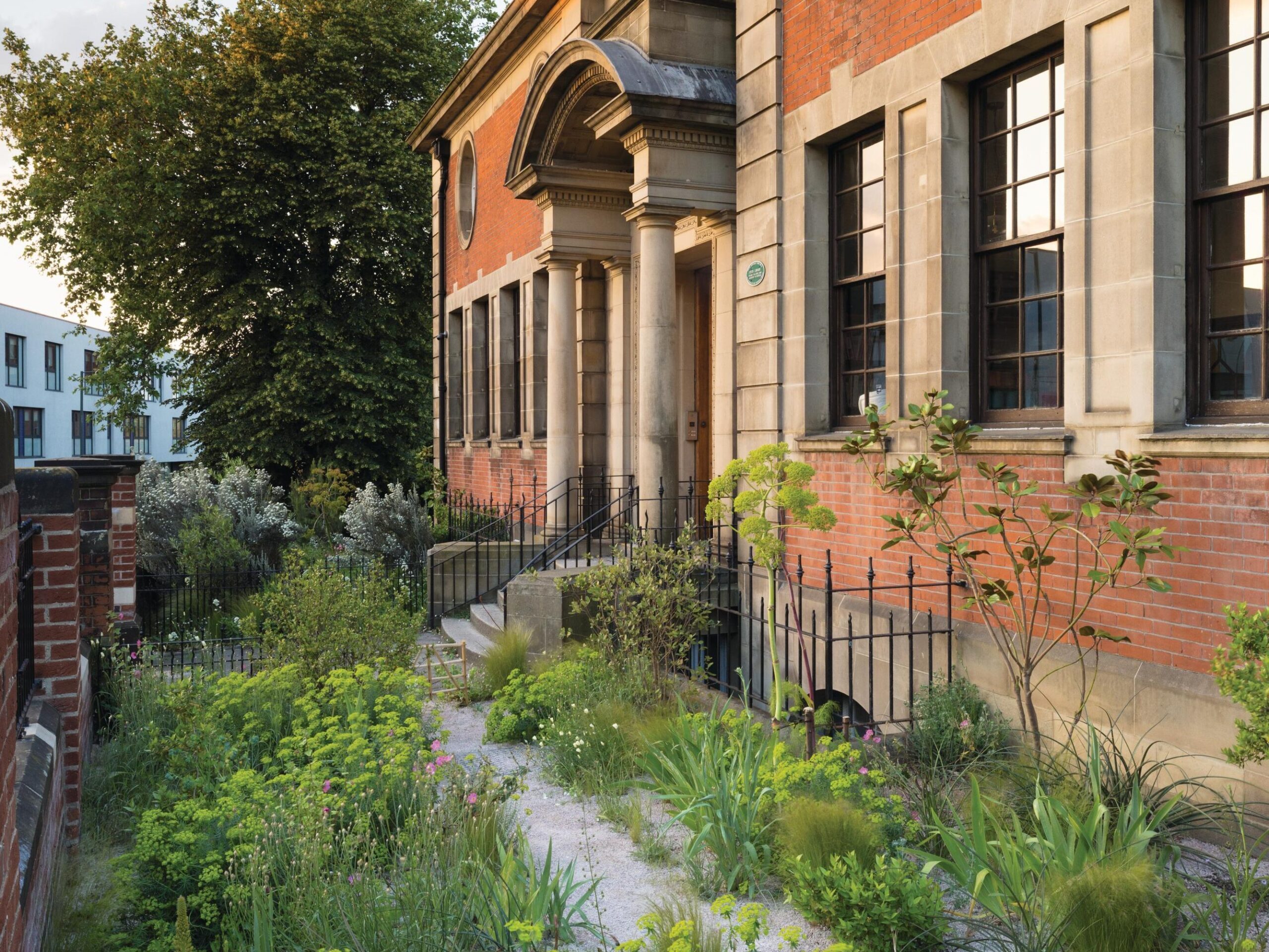 Large building and garden