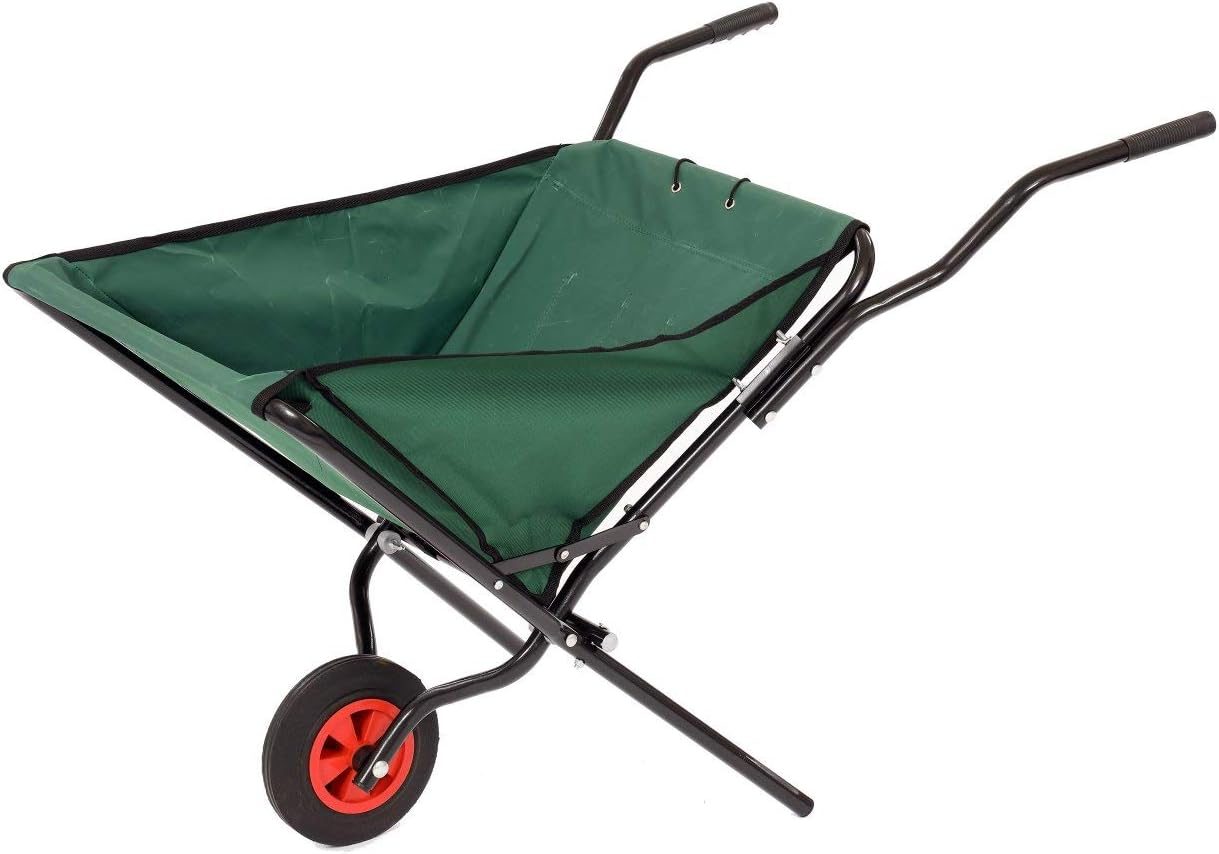 Oypla Lightweight Folding Garden Wheelbarrow on a white background