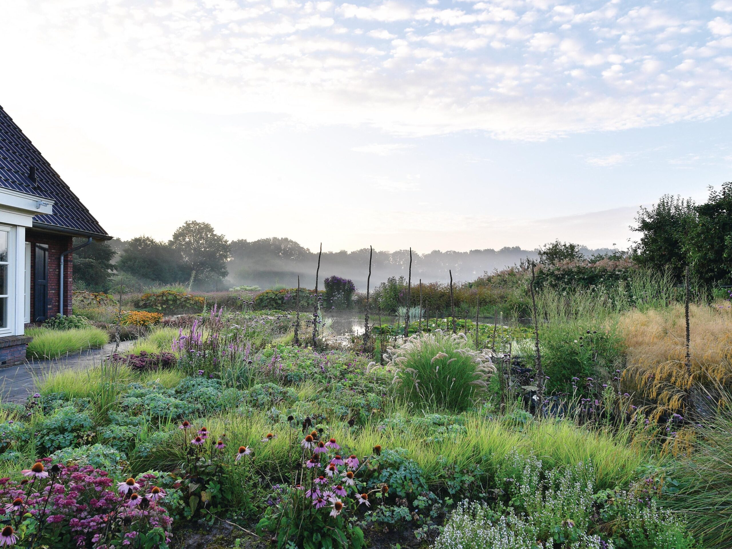 House and garden in bloom