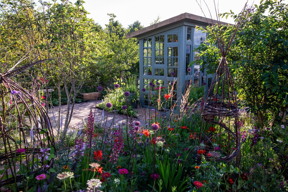 RHS Peat-Free Garden designed by Arit Anderson at Hampton Court Palace Garden Festival 2024