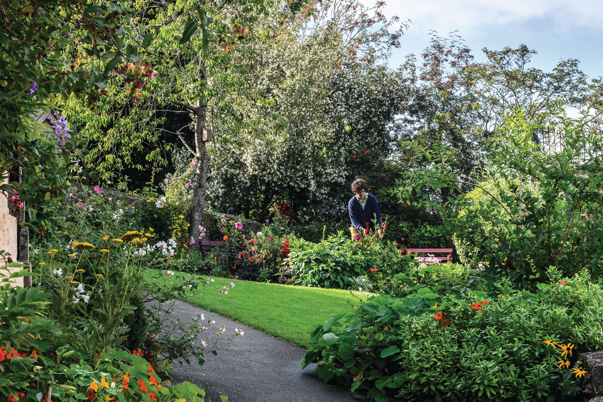 Richard Reynolds in his pocket park in Totnes, Devon