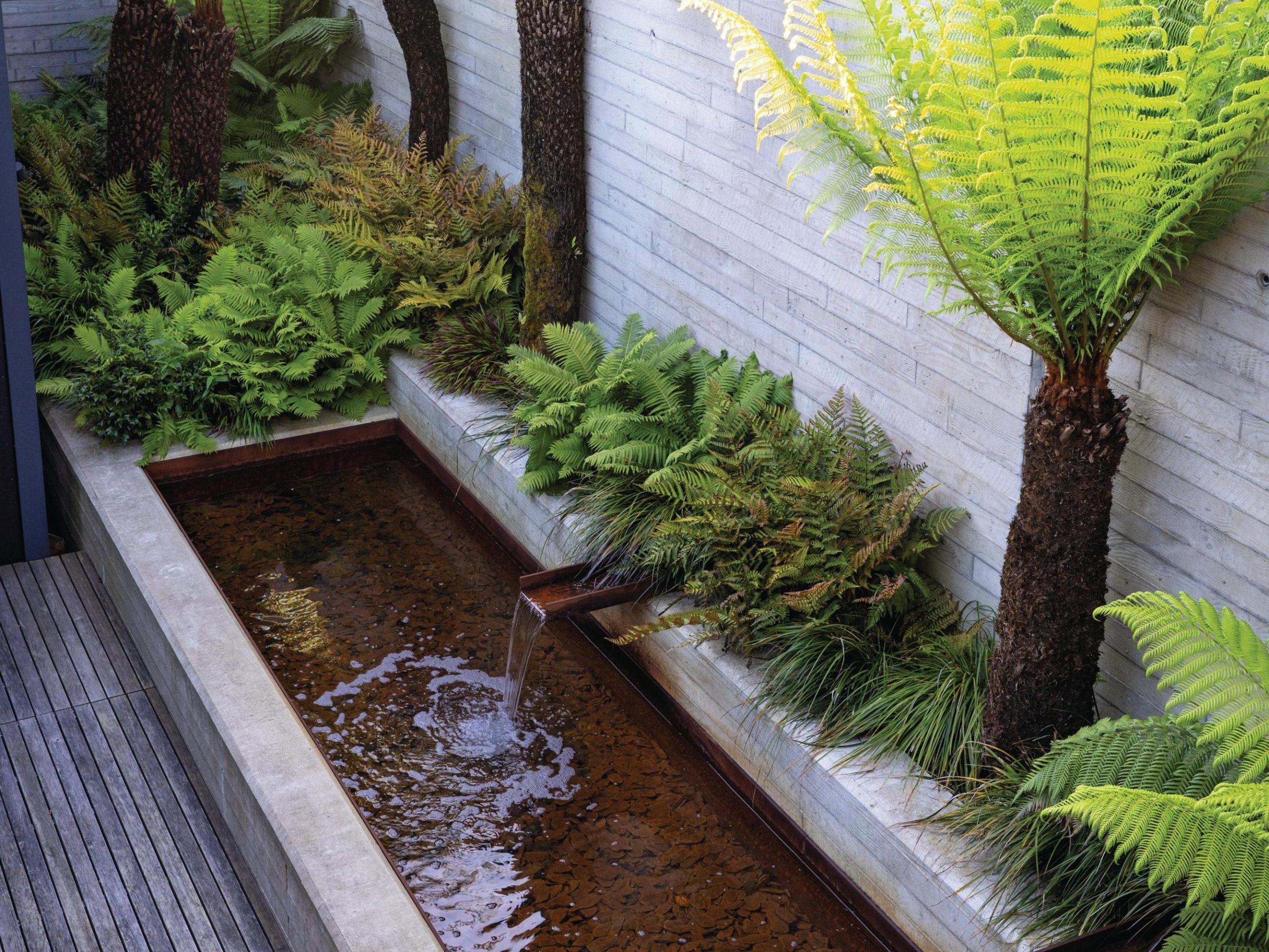 Graden wall and water feature