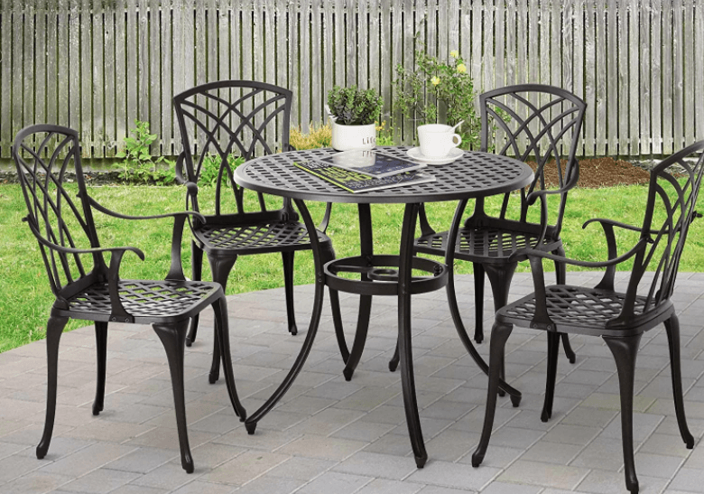 Modern metal garden furniture: Shynel Round