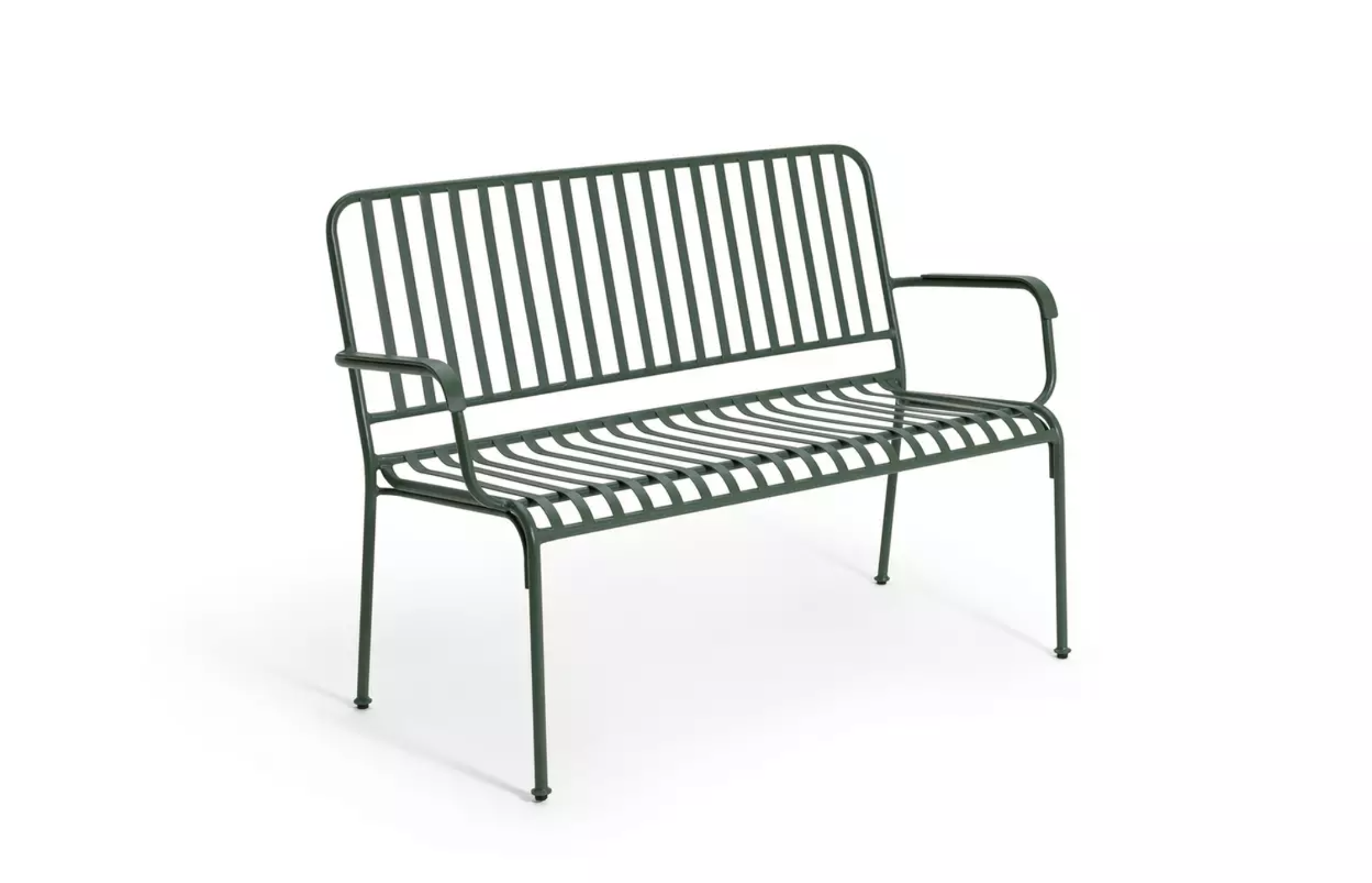 Modern metal garden bench