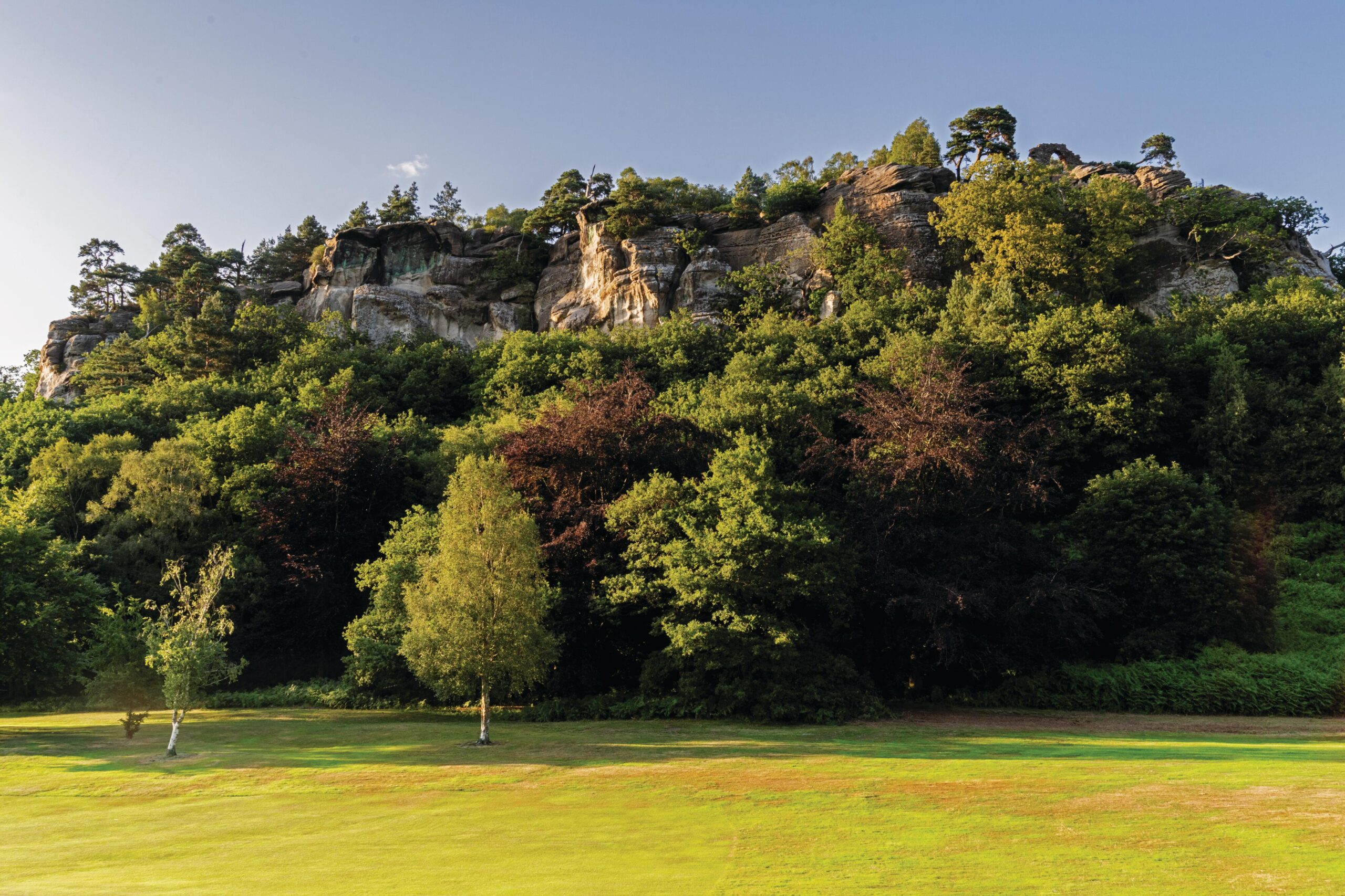 The picturesque landscape at Hawkstone in Shropshire