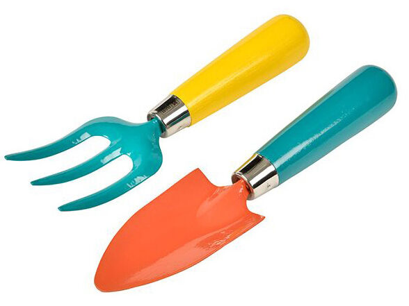 Burgon & Ball National Trust trowel and fork set on a white background