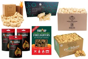 Eco firelighters Eco firelighters on a white background