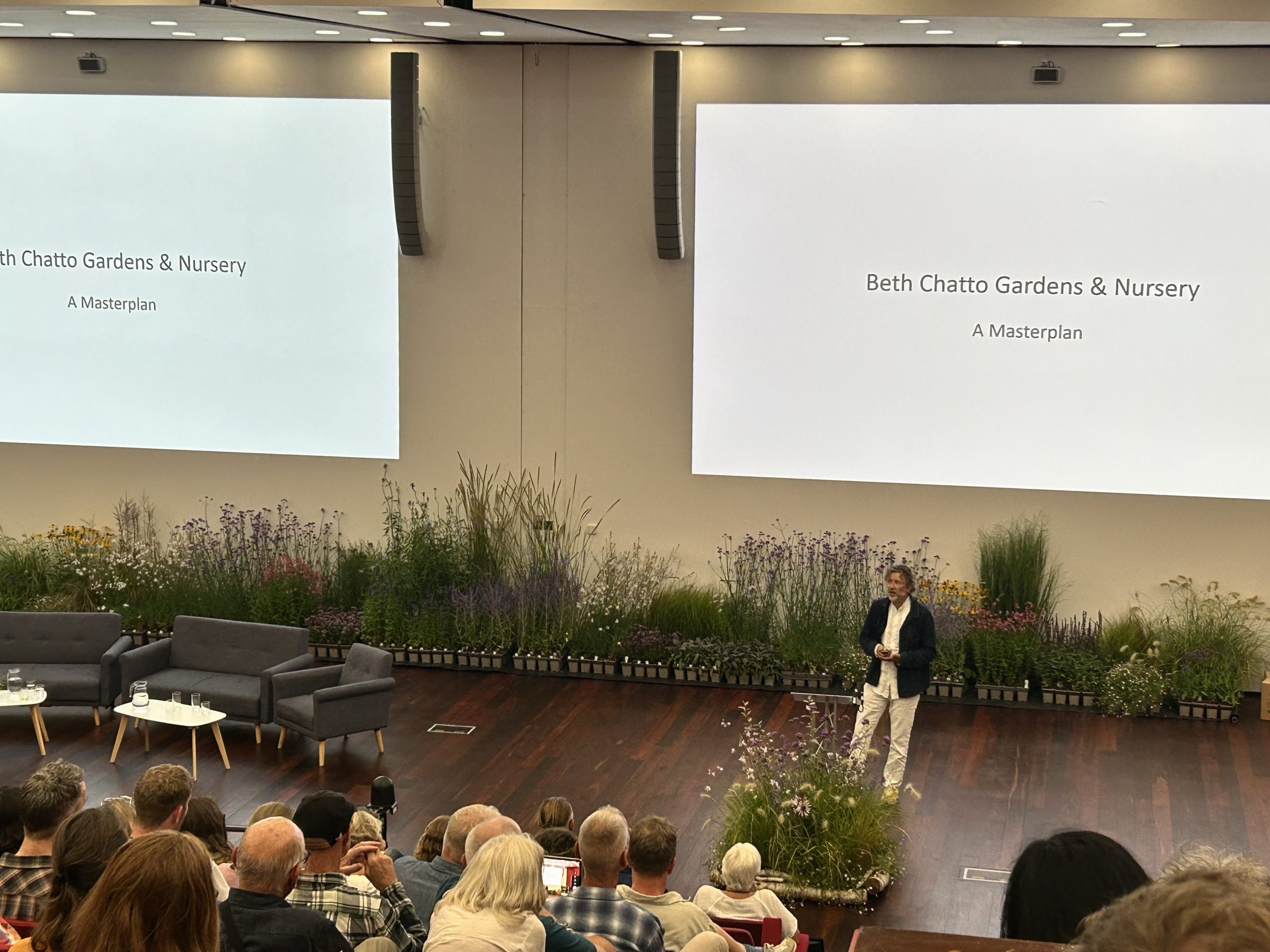 Dan Pearson presenting at the Beth Chatto Symposium 2026