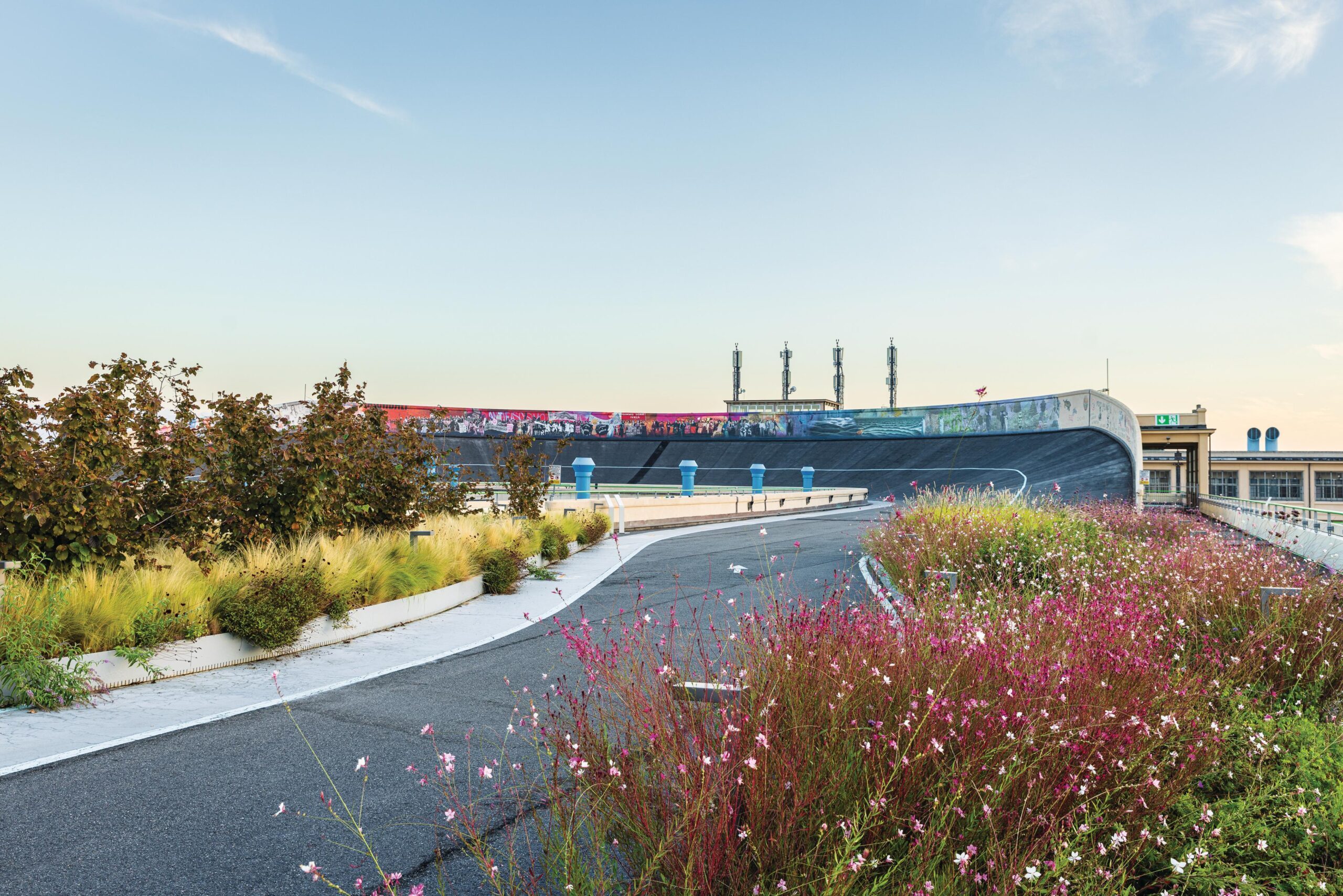 Fiat factory building, Lingotto, from Benedetto Camerana and landscape architect Cristiana Ruspa from Giardino Segreto