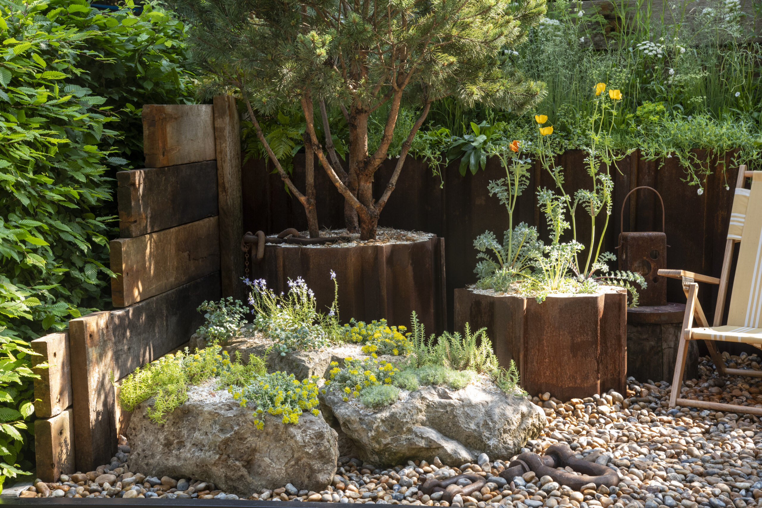Changing Tides Garden at RHS Chelsea Flower Show. Designed by Lucy Mitchell.