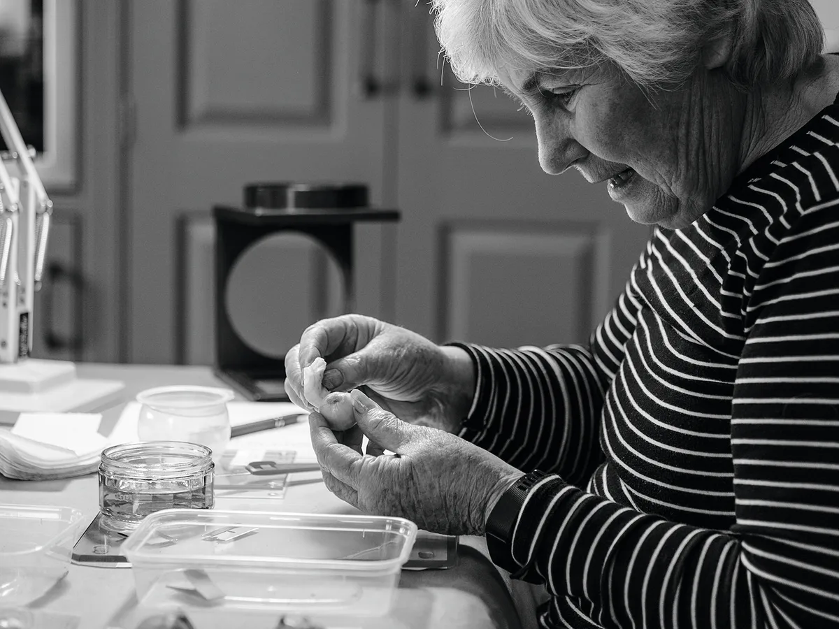Margaret MacLennan propagating snowdrops Margaret MacLennan propagating snowdrops