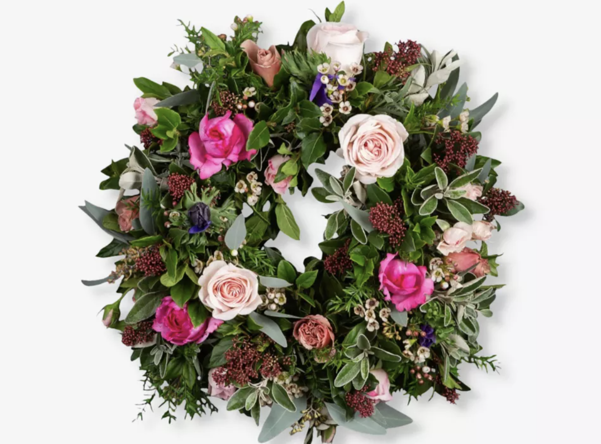 Your London Florist: rose wreath from Selfridges