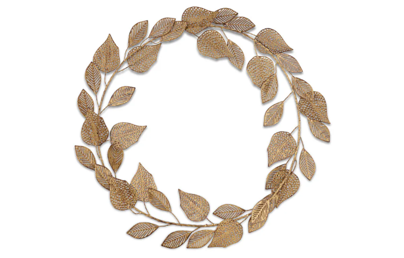 Charita wreath - antique brass
