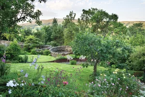 Ian Kitson and Julie Toll Yorkshire garden Garden surrounded by countryside