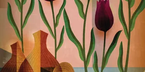 Spring bulbs John Campbell Tulip illustration