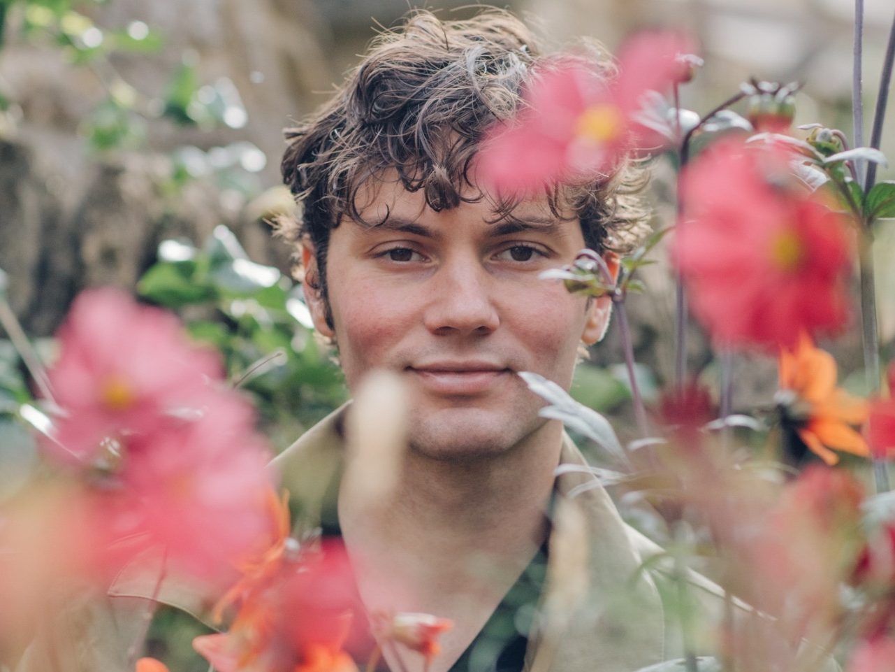 Man in garden