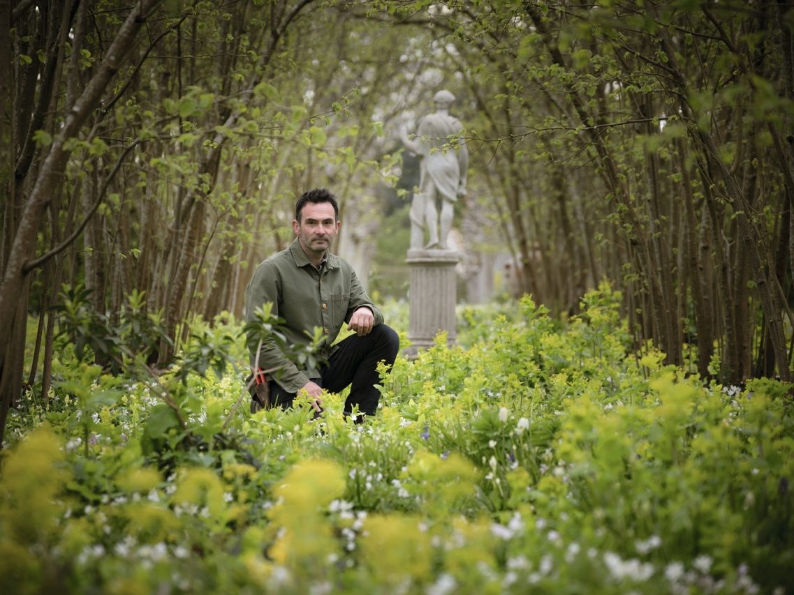Man in garden