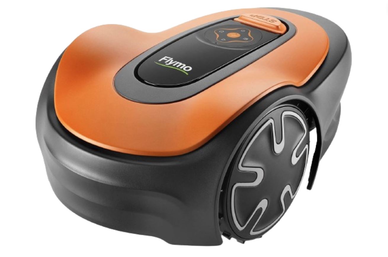 Flymo EasiLife 150 Robotic Lawn Mower on a white background